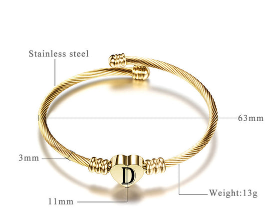 Mother's Day Mom Letter Stainless Steel Braided Bracelets