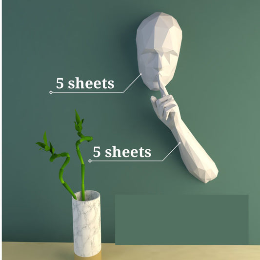 Paper Model Library Office Wall Hanging Decoration 3d Paper Model