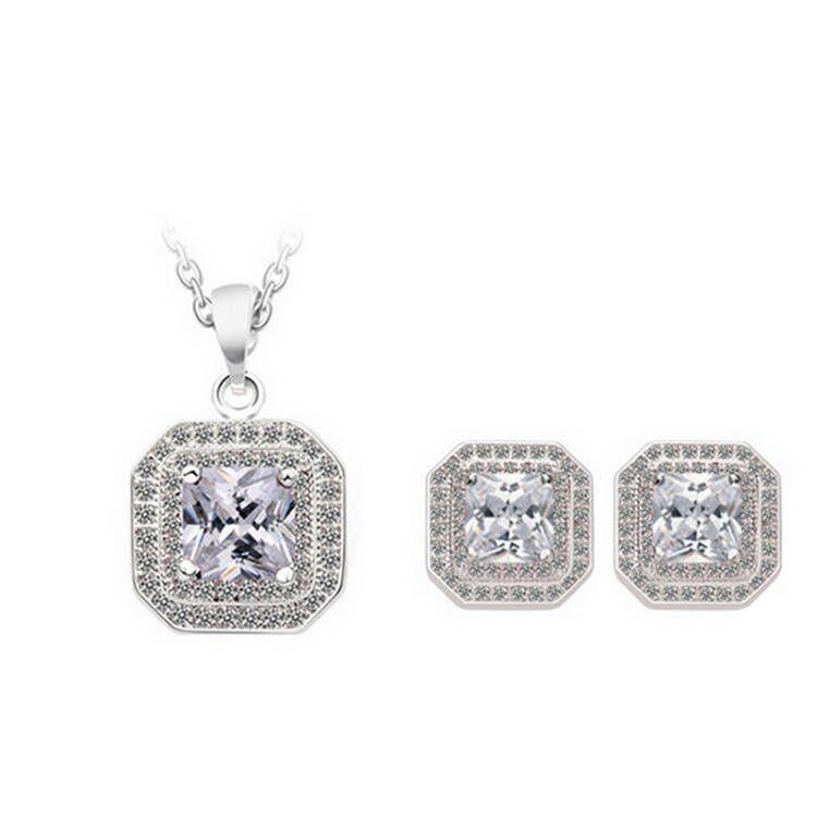 Fashion Personality Versatile Square Jewelry Set
