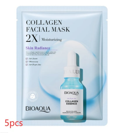 Collagen Face Mask Moisturizing Face Sheet Mask, Hyaluronic Acid