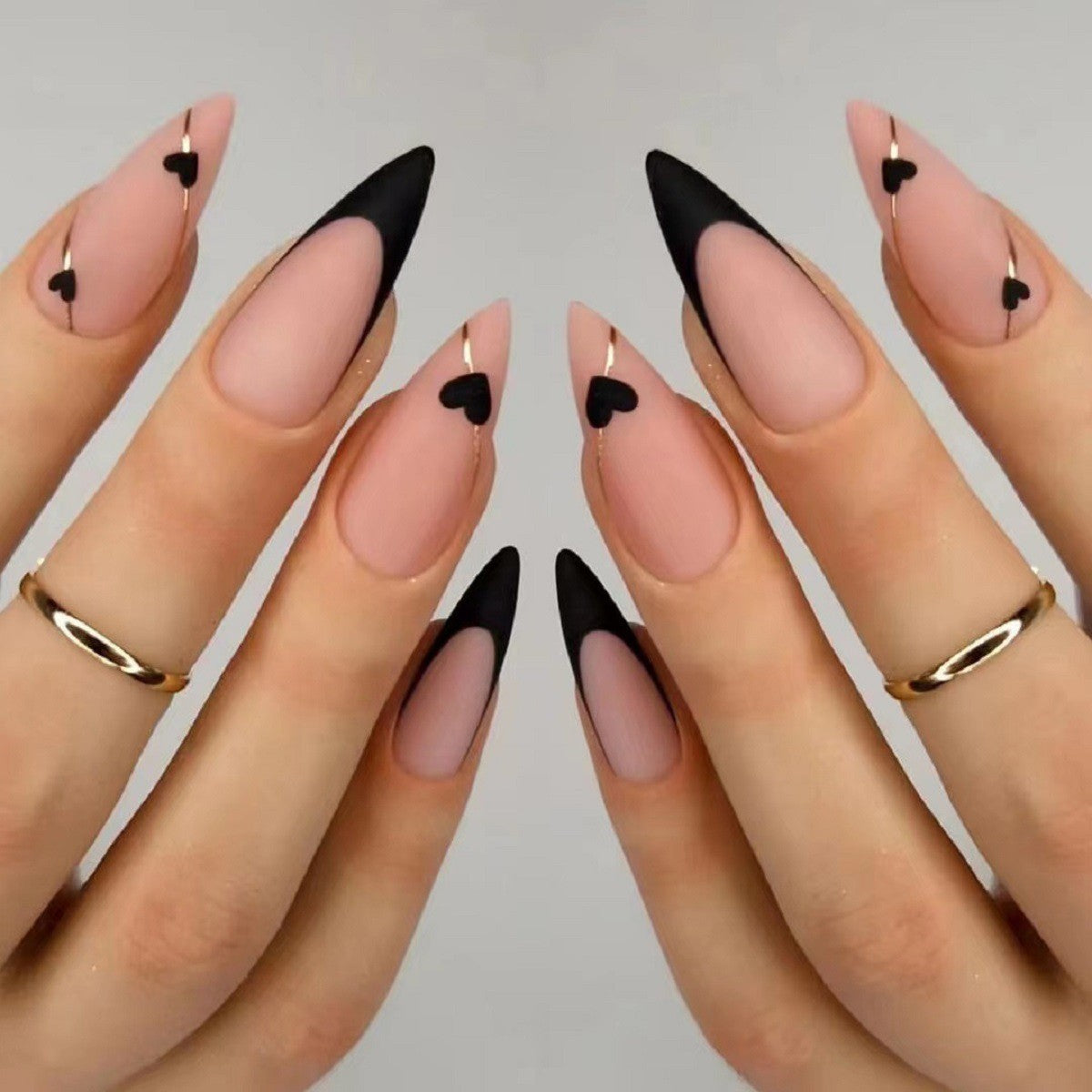 Wear Nail European And American Almond-shaped French Frosted
