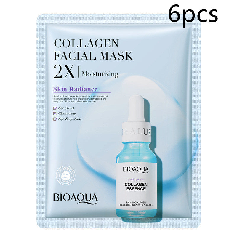 Collagen Face Mask Moisturizing Face Sheet Mask, Hyaluronic Acid