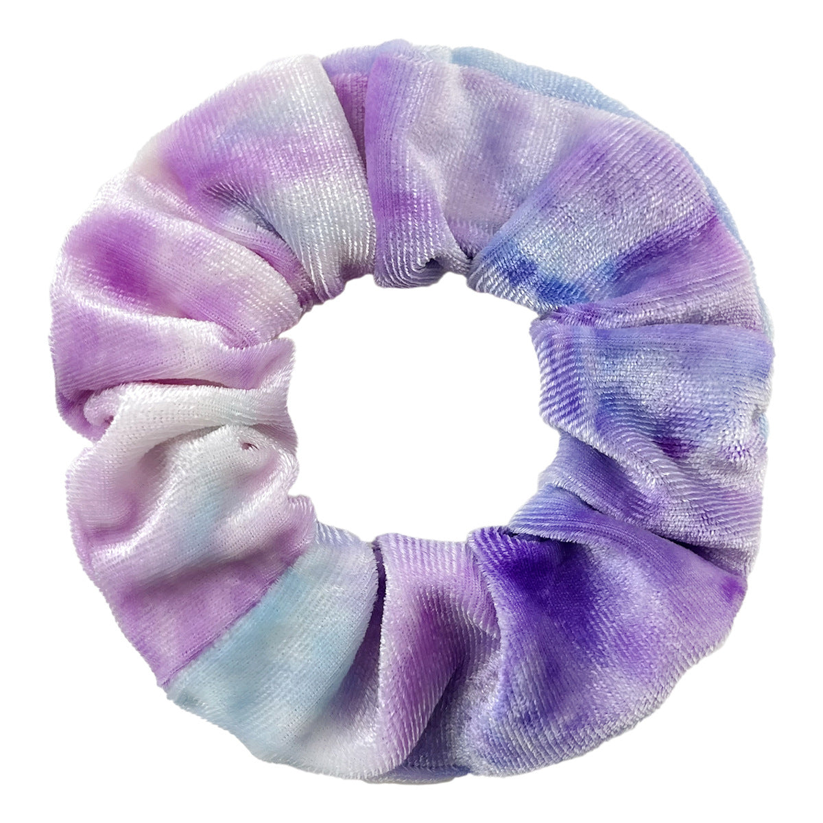 Diamond Velvet Tie-dye Printing And Dyeing Large Intestine Ring Gradient Color