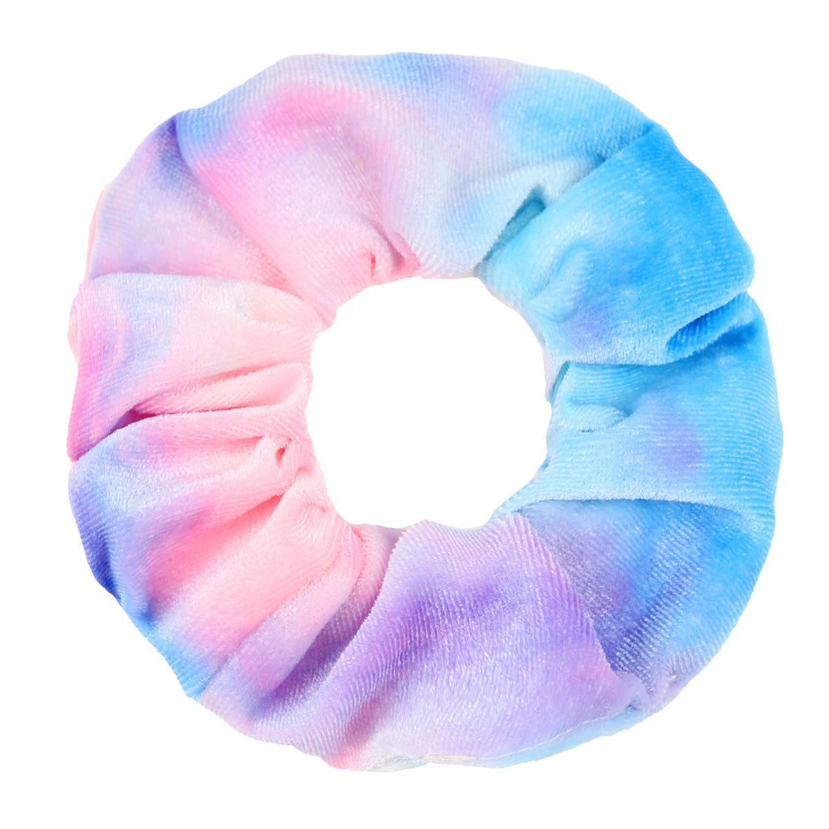 Diamond Velvet Tie-dye Printing And Dyeing Large Intestine Ring Gradient Color