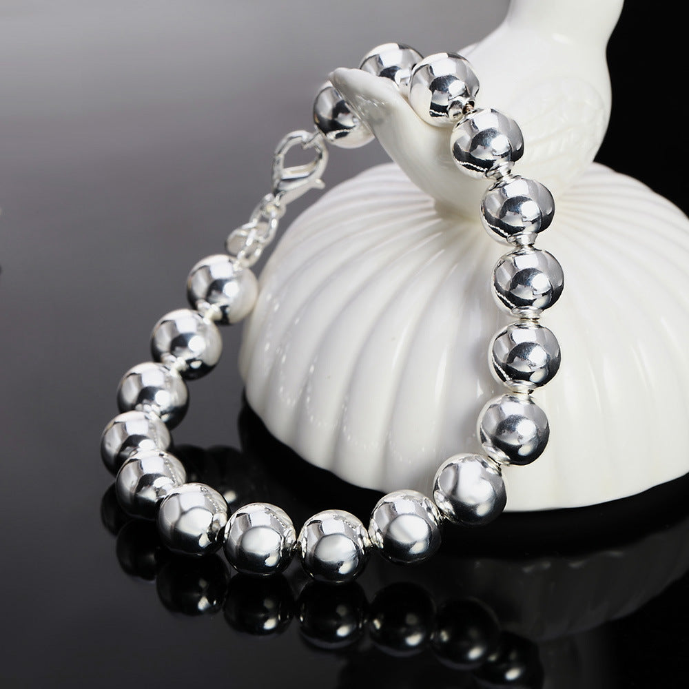 925 Silver Bracelet Plated Beads 6mm Style