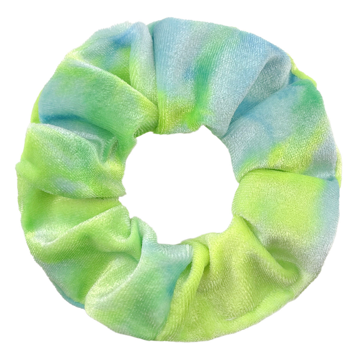 Diamond Velvet Tie-dye Printing And Dyeing Large Intestine Ring Gradient Color