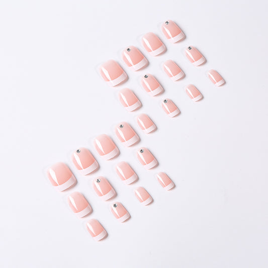 Short Square Armor Piece Wear Nail Sticker