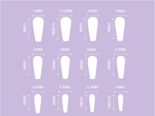 Nail Stickers Black And White French Mandarin Duck Long Ballet Wear