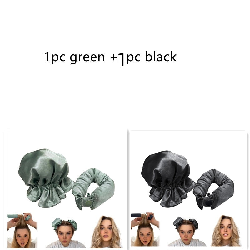 Heatless Curl Stick With Cloth Cover Cute Ball Head Hair Curler Headband Hair Rollers