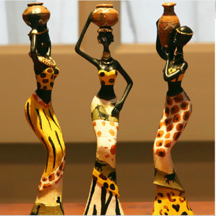 Doll three-piece resin crafts creative home new house decoration