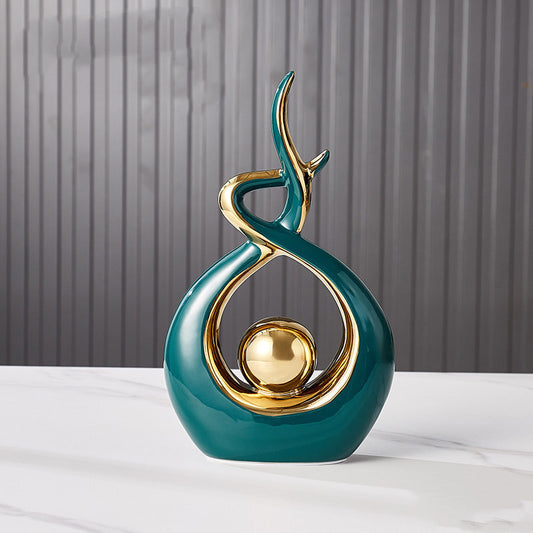 Creative Light Luxury Ceramic Decoration Porch Wine Cabinet TV Cabinet Living Room Home Decoration Office Desktop Decoration Small