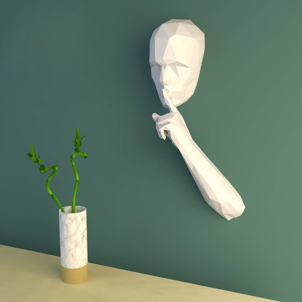 Paper Model Library Office Wall Hanging Decoration 3d Paper Model
