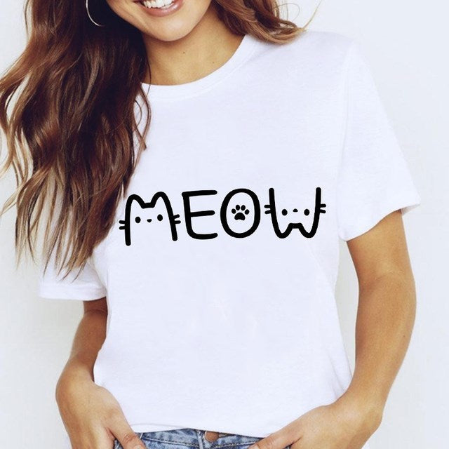 T shirt For Women Tops White Star