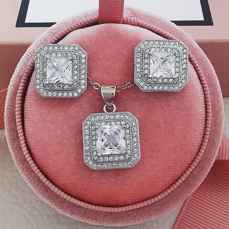 Fashion Personality Versatile Square Jewelry Set