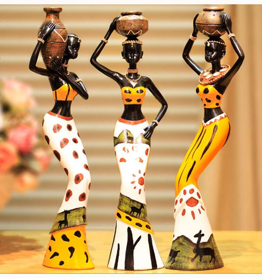 Doll three-piece resin crafts creative home new house decoration