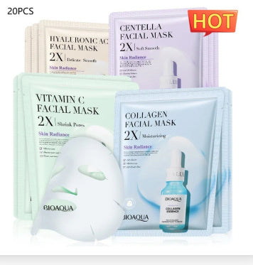 Collagen Face Mask Moisturizing Face Sheet Mask, Hyaluronic Acid