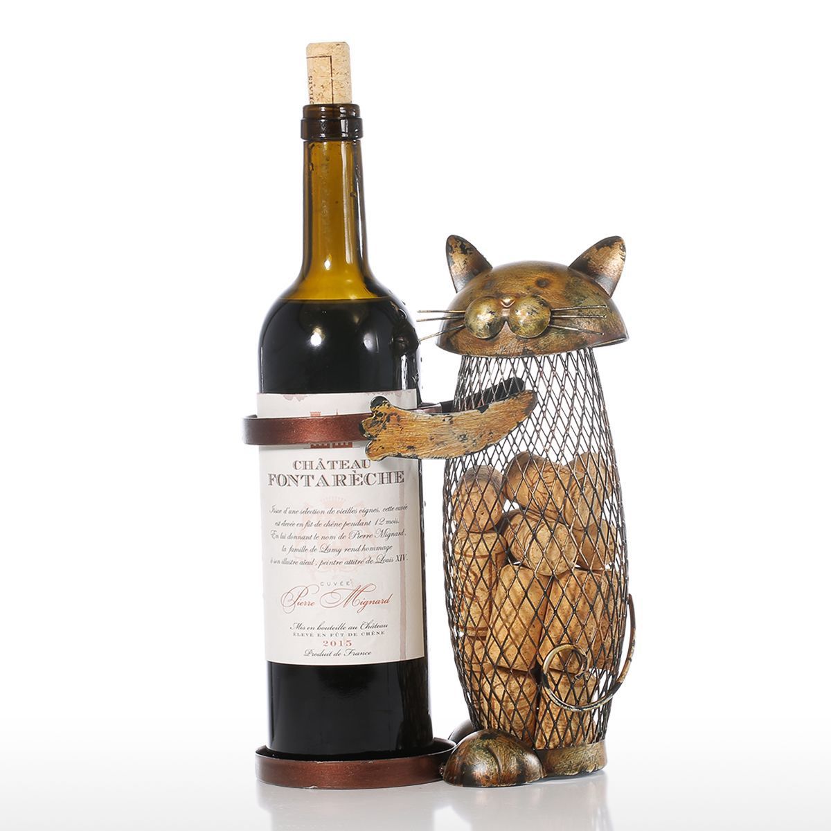Mesh Cat Wine Rack Money Box Decoration Crafts