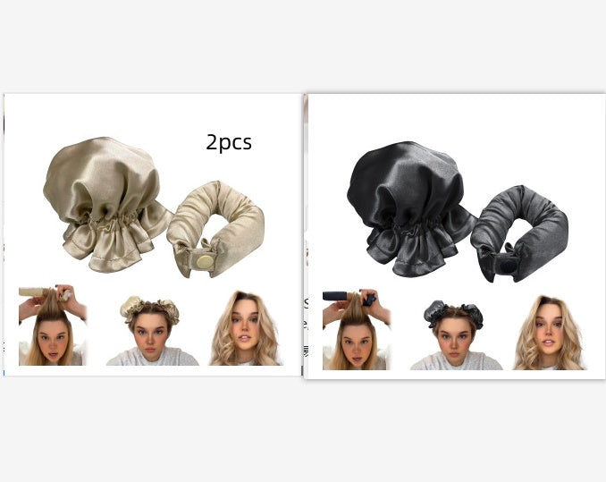 Heatless Curl Stick With Cloth Cover Cute Ball Head Hair Curler Headband Hair Rollers