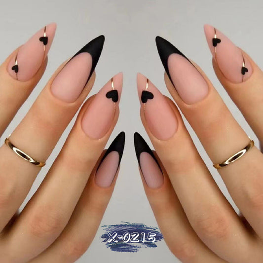 Wear Nail European And American Almond-shaped French Frosted