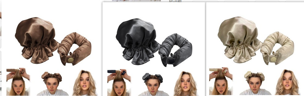 Heatless Curl Stick With Cloth Cover Cute Ball Head Hair Curler Headband Hair Rollers