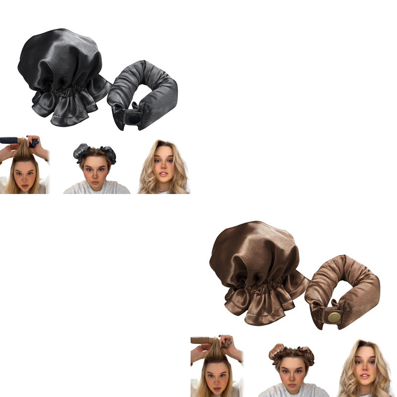 Heatless Curl Stick With Cloth Cover Cute Ball Head Hair Curler Headband Hair Rollers