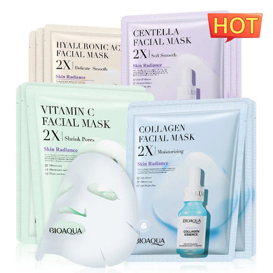 Collagen Face Mask Moisturizing Face Sheet Mask, Hyaluronic Acid