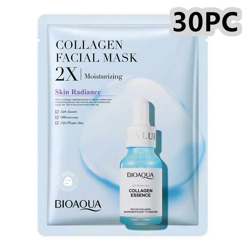 Collagen Face Mask Moisturizing Face Sheet Mask, Hyaluronic Acid