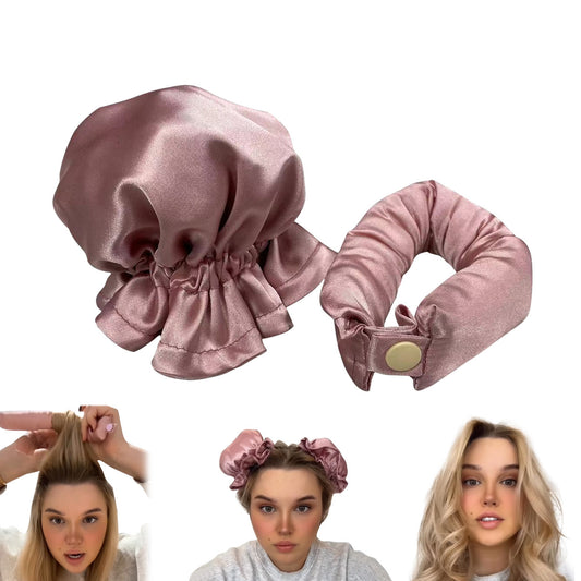 Heatless Curl Stick With Cloth Cover Cute Ball Head Hair Curler Headband Hair Rollers
