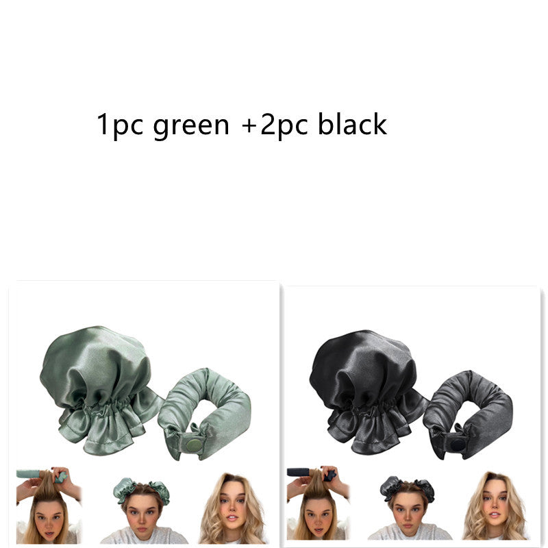 Heatless Curl Stick With Cloth Cover Cute Ball Head Hair Curler Headband Hair Rollers